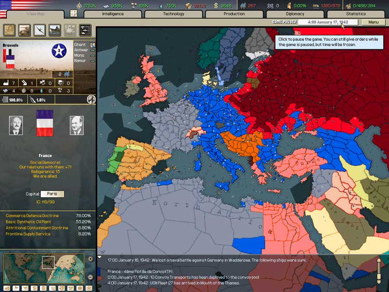 Hearts of Iron II - Scenario - Bad Boys! - the US attacks Germany