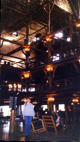 - at Yellowstone National Park :: Old Faithful Inn Lobby