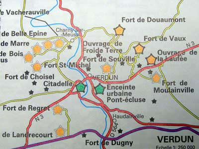 French Battlefields :: Battlefields of France :: Verdun Map